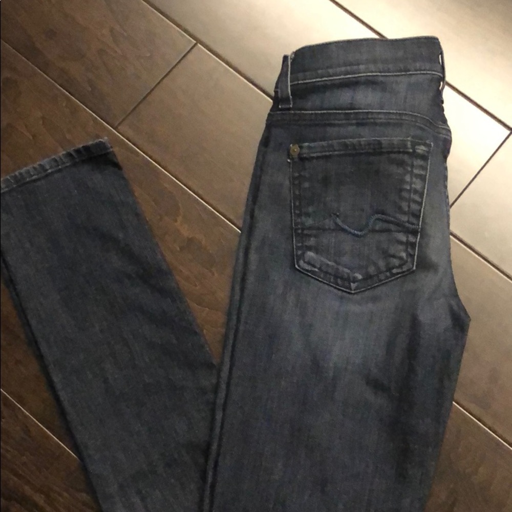 Distressed (no holes) 7 jeans